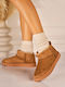 Suede Damen Stiefeletten Tabac Braun