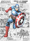 Comic Poster Captain America Cm001 40cm X 50cm