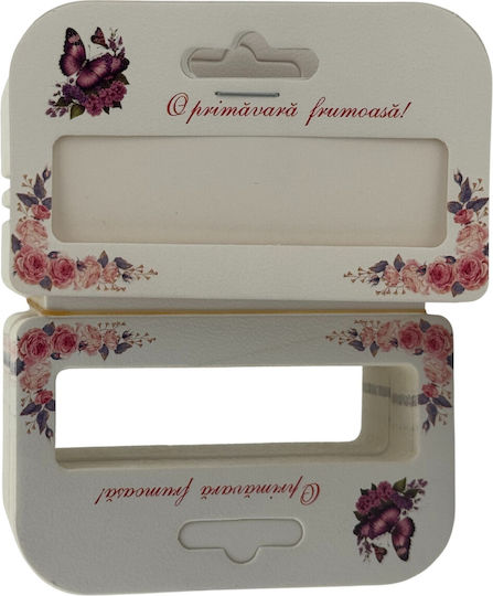 Set 100 Cutii De Ambalaj Din Carton Martisor Brățară Design Fluture Mov