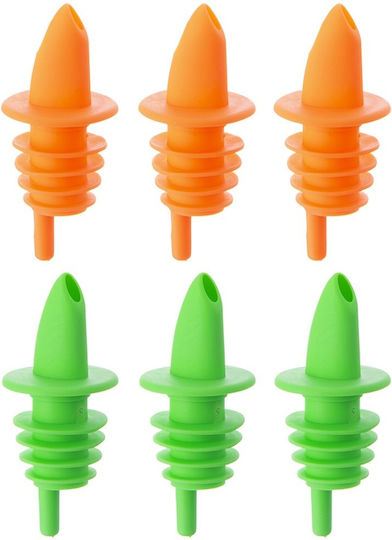 Orion Set Of 6 Flow Caps For Wine Bottles With Cork Green