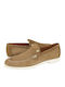 Suede Men's Loafers in Beige Colour