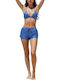 Bikinihosen mit Schnürung Blau