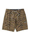 Men's Swimwear Bermuda Dark Khaki With Patterns