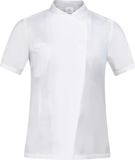 Giblor's Giblor's Damen Kochjacke Weiß mit Kurzärmeligem Schnitt