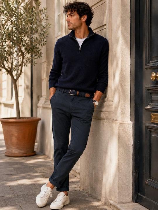 Koyote Pantaloni Chino Elastici Albastru