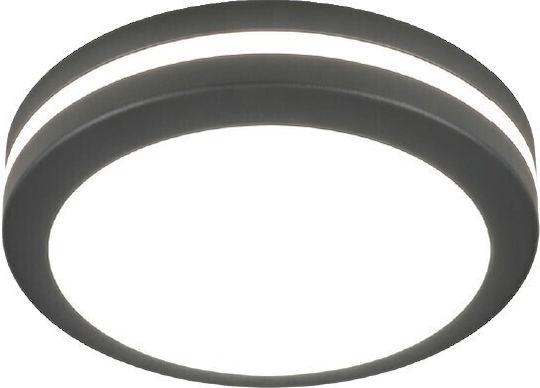 Inlight Deckenleuchte montieren 30cm Grau mit Integrierte LED