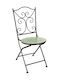 Outdoor Chair Metallic Green 38x38x90cm