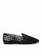 Suede Women's Ballerina Shoes in Black Colour