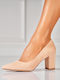 Pantofi Cu Toc De Catifea Cu Toc Mediu Roze