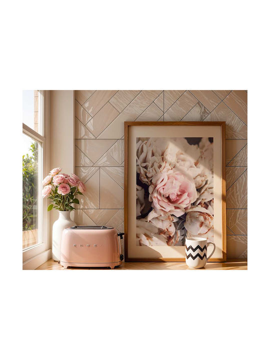 Poster Roses Pst2510 40cm X 50cm Brown Wooden F...