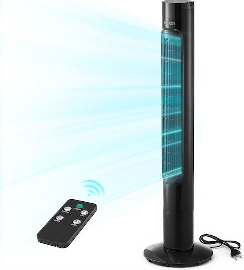 Vevor Ventilator Tip Turn 50W Cu Telecomandă Negru