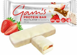 Gam's Batoane Proteice cu Aromă de Căpșuni 50gr