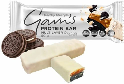 Gam's Bară Proteică cu Aromă de Cookies 50gr
