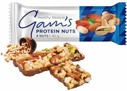Gam's Batoane Proteice cu Aromă de Nuci 40gr Gam's Batoane Proteice cu Aromă de Nuci 40gr