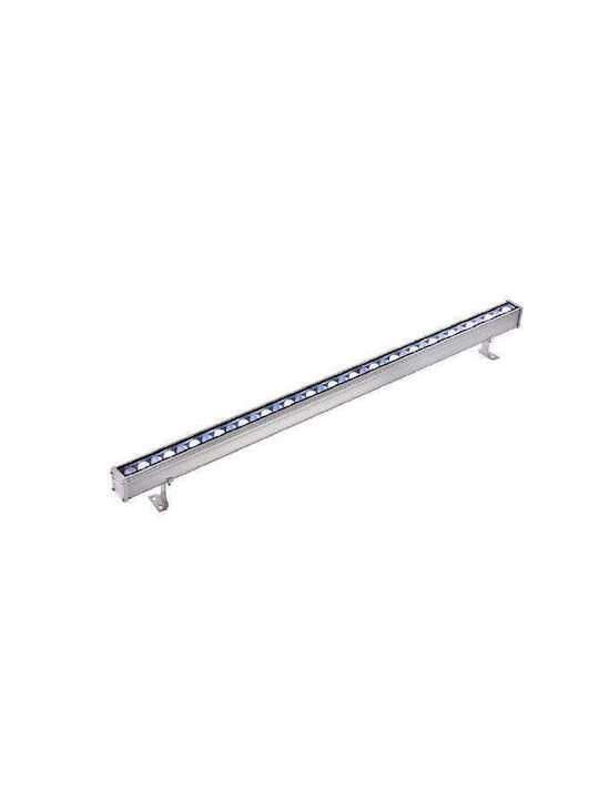 Inlight Εξωτερικό Φωτιστικό LED Wall Washer 12W RGB Ασημί