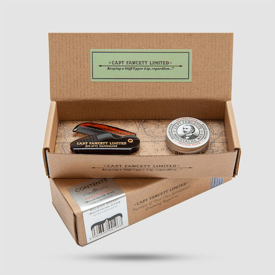 Σετ Περιποίησης Captain Fawcett Wax Private Stock 15ml Χτένα Μουστάκι