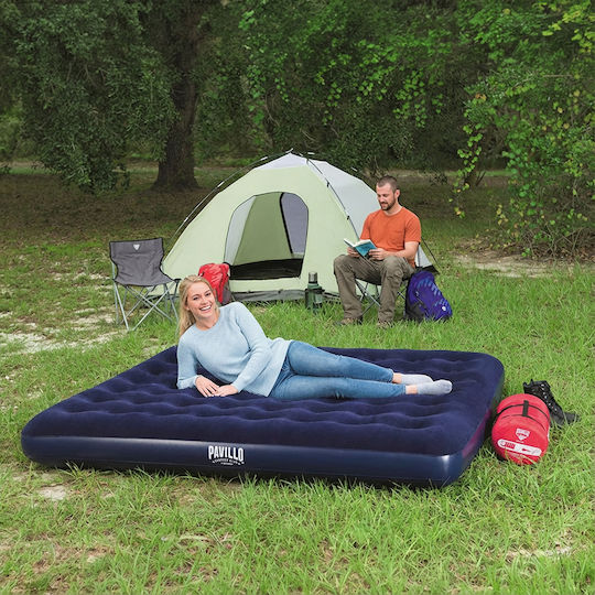 Φουσκωτό Στρώμα Ύπνου King Size 203x183x22εκ. Μπλε