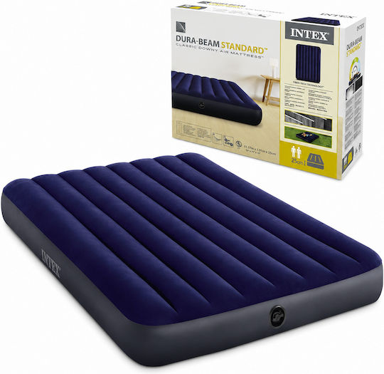 Saltea Gonflabilă de Dormit King Size 137x191x25cm Albastră