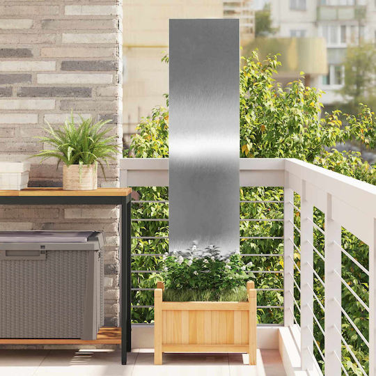 vidaXL Silver Garden Decoration made of Stainless Steel 32x1.7x140cm