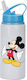 Mickey Mouse Water Bottle 600ml White Blue Cap