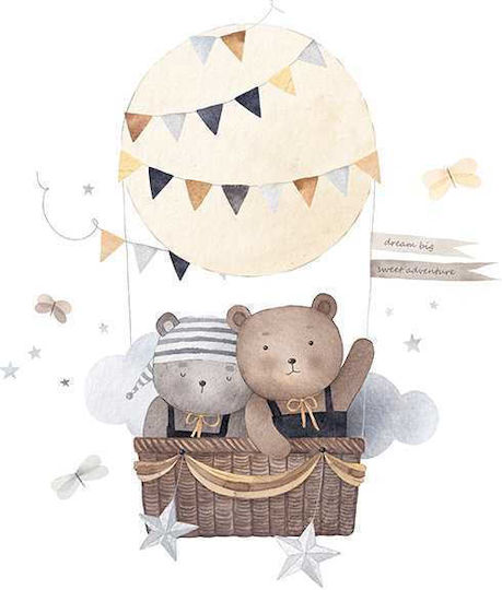 Kinderposter Bären Auf dem Heißluftballon 50x40cm