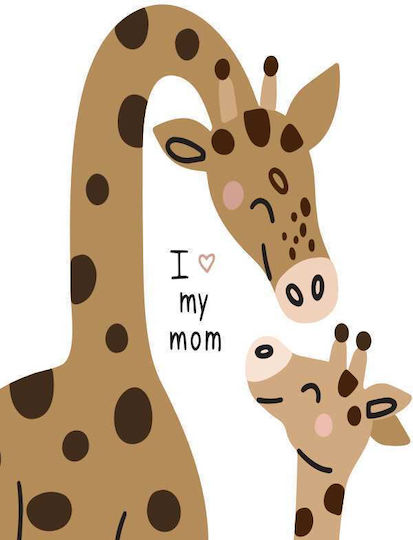 Poster Pentru Copii Giraffe Love 50x40cm