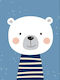 Παιδική Αφίσα Little Bear 50x40εκ.