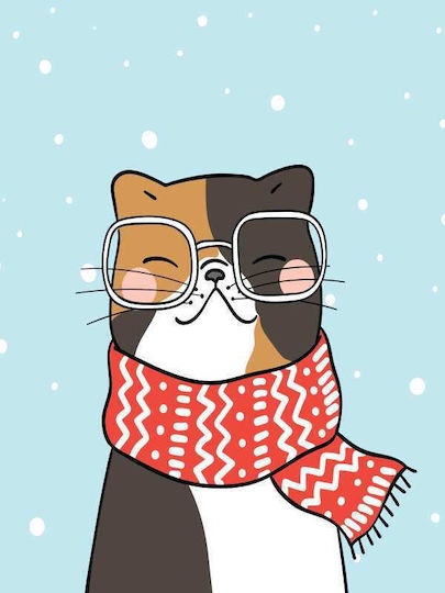 Παιδική Αφίσα Winter Cat 50x40εκ.