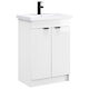 vidaXL Badezimmer Waschtisch-Einheit mit Waschbecken M56xB37,5xH81cm Weiß