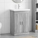 vidaXL Badezimmer Waschtisch-Einheit M61xB40xH84,5cm Grau Sonoma
