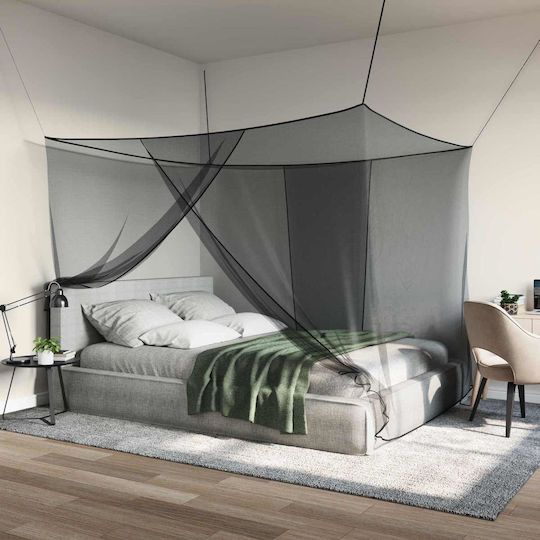 Vidaxl Camping Mosquito Nest Bed 156 Mesh Black 220 X 200 X 210 cm