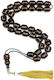 Roloi Komboloi Worry Beads with 33 Beads Made of Mastic Length 39cm Brown