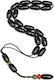 Roloi Komboloi Worry Beads with 19 Beads Made of Resin Length 34cm Black