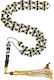 Roloi Komboloi Worry Beads with 33 Beads Made of Ebony Length 43cm Multicolour