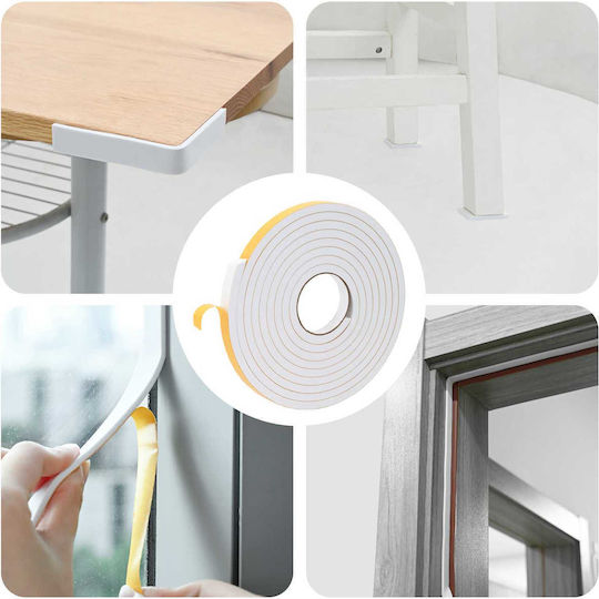 vidaXL Αυτοκόλλητη Αφρώδης Ταινία Λευκή 5mx20mm 10τμχ 8721364730311