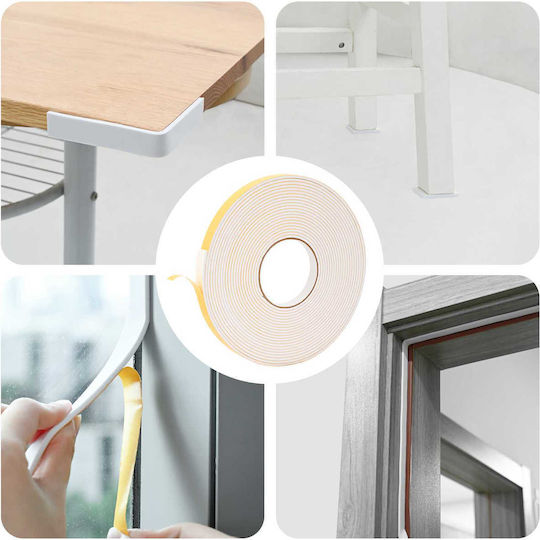 vidaXL Self-Adhesive Foam Tape White 4mm