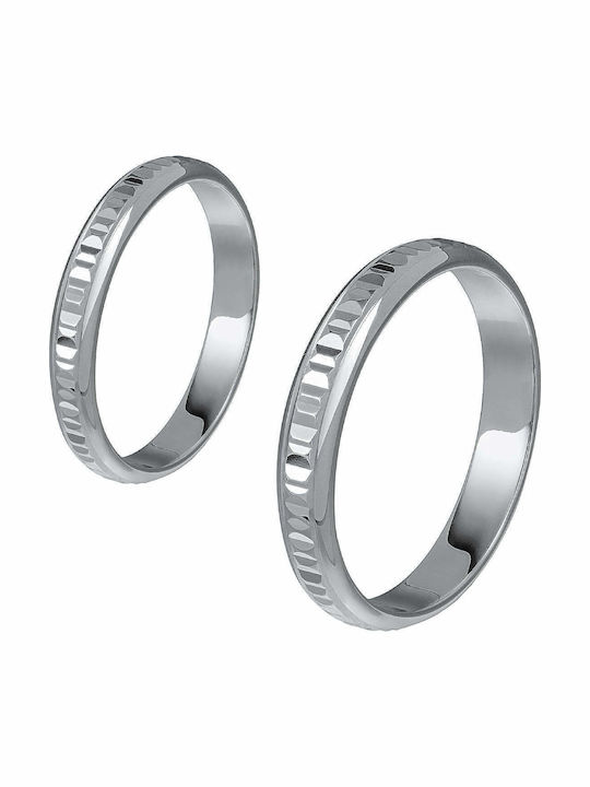 Ioannis Kosmima Set Wedding Rings from 9K White Gold