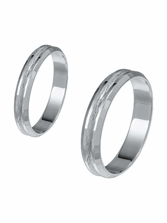 Ioannis Kosmima Set Wedding Rings From 9K White Gold