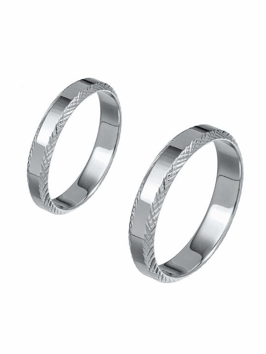 Ioannis Kosmima Set Wedding Rings from 9K White Gold
