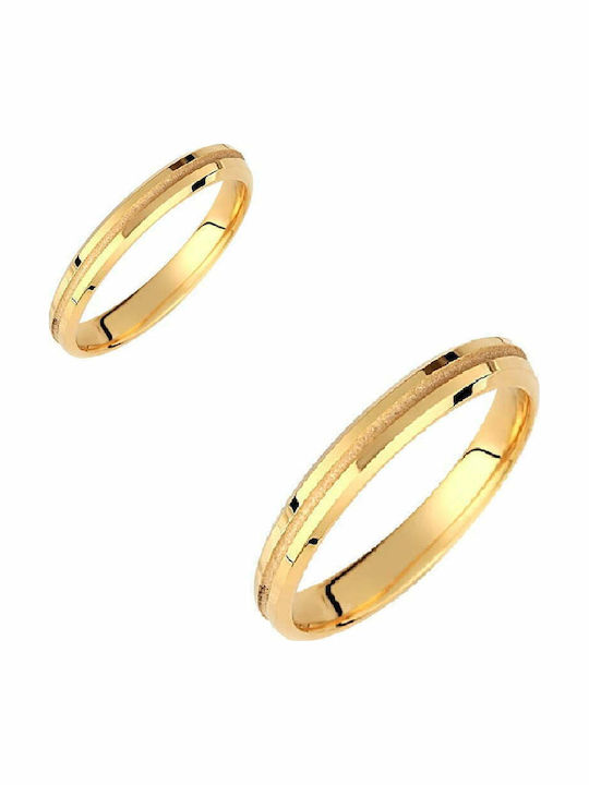Ioannis Kosmima Set Wedding Rings From Yellow Gold 9K