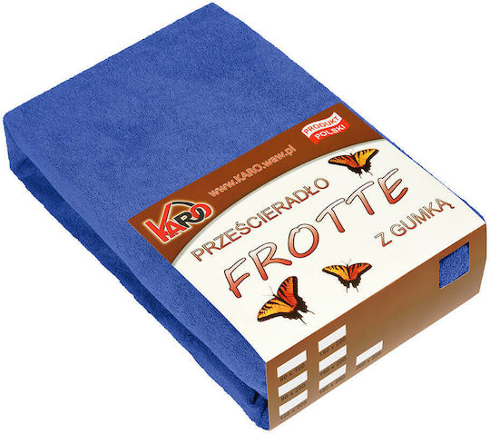 Karo Protecție Huse și Protecții Pentru Saltele Single Echipată Albastră 80x200 cm
