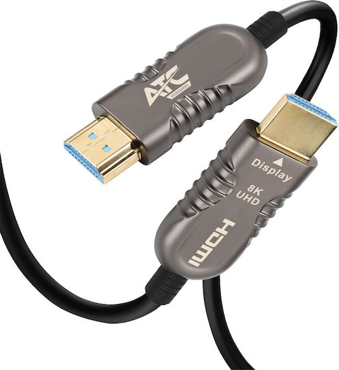 ATC HDMI 2.1 Ultra High Speed 48Gbps 4K 120Hz HDR VRR Kabel HDMI-Stecker - HDMI-Stecker 10m Schwarz