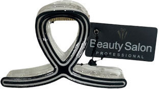 Beauty Salon Hair Claw Clips Transparent Black White