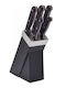 Kitchen Craft Knife Set with Base from Stainless Steel 6 Pieces