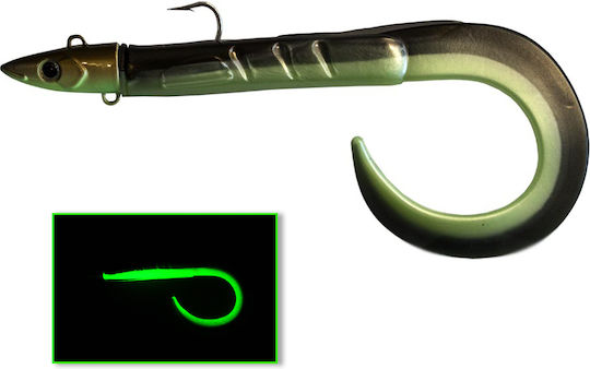 Soul Lures Snipe Eel Momeli Artificiale 160gr #15 Khaki - Verde Luminos