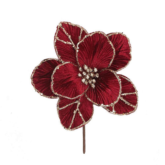 Weihnachtskranz Samt Blume Maulbeerbaum Burgundisch 25x25cm 26358-ax843
