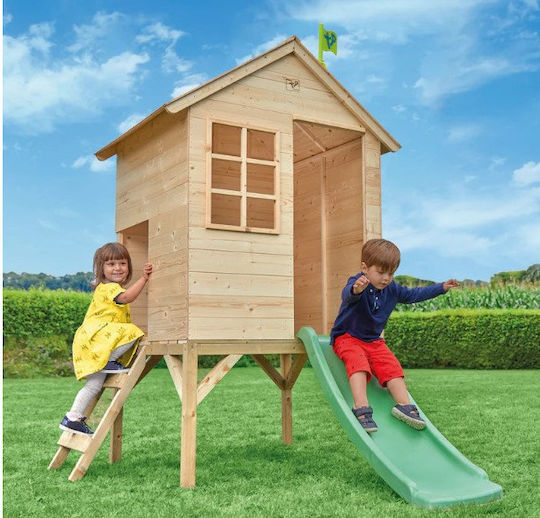 Tp Toys Τσουλήθρα Δεντρόσπιτο με Επιφάνεια Αναρρίχησης Πράσινη για 1+ Ετών