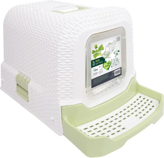M-Pets Cat Toilet Closed White L69 x W42 x H41cm