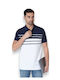 Polo Short Sleeve Blouse Navy-white