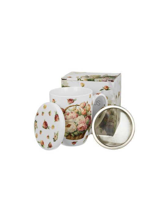 Porcelain Mug With Lid White 350ml
